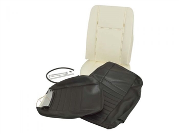 DA5673E.AM - Front Seat Re-Trim Kit for Land Rover Defender - Fits Puma Vehicles from 2007 - Black (Without Adhesive for Export Sales)