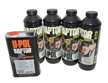 DA6382 - Raptor 4 Litre Kit in Black Finish - Durable Protective Coating for Almost Any Surface