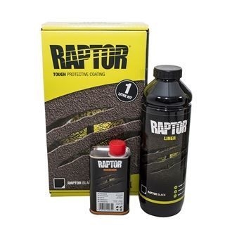 DA6497.G - Raptor 1 Litre Kit in Black Finish - Durable Protective Coating for Almost Any Surface