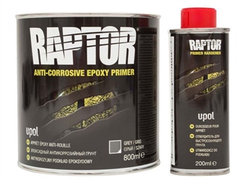 DA6615 - Raptor Epoxy Primer Kit - 1 Litre - Anti Corrosive 2K Primer