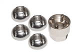 DA7331 - Tamperproof M8 Nut Set - Includes 4 M8 Nuts Plus Key