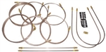 DA7412 - SWB Complete Vehicle Brake Pipe Set - Right Hand Drive - Dual Lightweight up to 1975 with Servo For Series 3