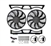 DA8966 - Revotec Electrical Fan Conversion for Defender - High Power Suction Fans - Fits V8 Petrol (Twin 12" Fans)