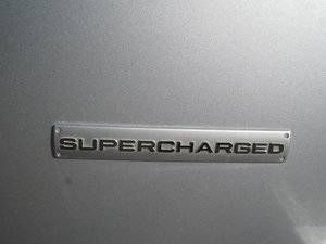 DAM500350MCJ - Supercharged Rear Badge In Genuine Land Rover Colours - For Range Rover Supercharged