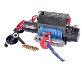 DB12000iR - Electric Winch by Britpart 12V - 12,000lbs with Dyneedma Rope Cable