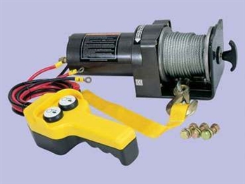 DB2000 - 12V 2,000Lbs - Britpart Pulling Power Winch - 1.0Kw Heavy Duty Electric Permanent Magnet Motor