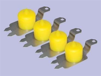 DC7012 - Britpart Polyurethane Standard Height Bump Stop Kit in Yellow - For Discovery 2