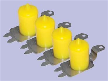 DC7013 - Britpart Polyurethane Extended Height Bump Stop Kit in Yellow - For Discovery 2