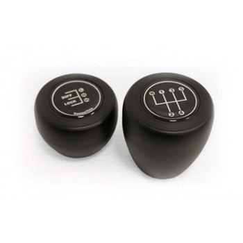 EXT014-22 - Black Alloy Gear and Transfer Knobs For Land Rover Defender With LT77 or R380 Gearbox (Fits 1983-2006)