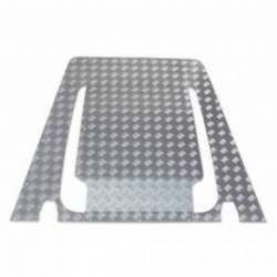 FBKIT01-07-A - Bonnet Centre Chequer Plate in Satin / Silver Anodised - For Puma Defender 2007 Onwards