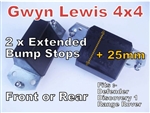 GL1057B-2 - Gwyn Lewis Extended Bump Stops - Comes as a Pair in Black - Fits Front or Rear - For Defender, Discovery 1 and Range Rover Classic