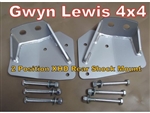 GL1061 - Gwyn Lewis Rear XHD Challenge Shock Mount - Two Position in Galvanised - Comes as a Pair - For Defender, Discovery 1 and Range Rover Classic