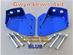 GL1062 - Gwyn Lewis Rear XHD Challenge Shock Mount - Two Position in Blue - Comes as a Pair - For Defender, Discovery 1 and Range Rover Classic
