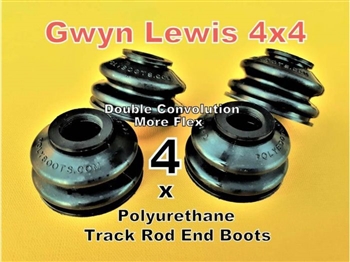 GL1173 - Track Rod End Boot Kit - Polyutherane Kit of Four By Gwyn Lewis - Fits Defender, Discovery 1 and Range Rover Classic - Also Fits Steering Drop Arm and Anti-Roll Bar Links