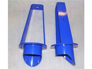 GL1189 - Gwyn Lewis Challenge Extended Shock Absorber Turrets in Blue - Comes as a Pair and Includes Re-Locators - For Defender, Discovery and Range Rover Classic