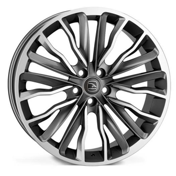 HARRIER-GRY - Hawke Harrier Alloy Wheel in Grey with Polished Face - For Range Rover Sport, Vogue or Discovery