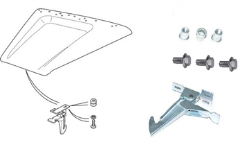 JWP2327 - Bonnet Safety Catch Complete with Fitting Kit - Fits from 1994 Onwards