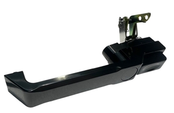JWP3404 - BritBillet - Right Hand 2nd Row Billet Aluminium Door Handle for Defender (No lock hole)110 83-16 (Black with Black Button (S)