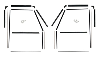Land Rover Defender Front Door Channel & Seal Kit For 2 Front Doors SP Panels