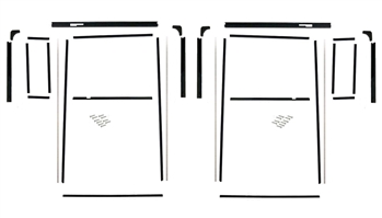 Land Rover Defender Second Row Door Channel & Seal Kit For 2 Second Row Doors SP Panels