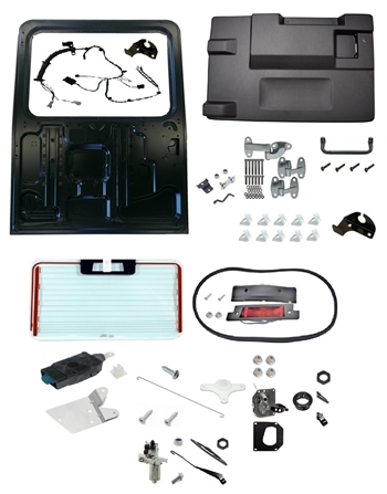 JWP5067 - 02-16 Td5/Tdci/Puma Complete Rear Tailgate Door Kit (Heated High Brake Level with Central Locking)