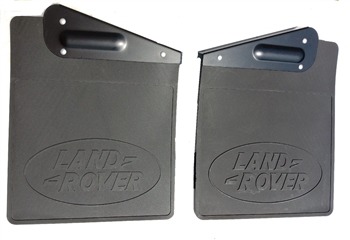 JWP5332 - Genuine Land Rover Pair Rear Mudflaps with Brackets for 83-98 Defender 90