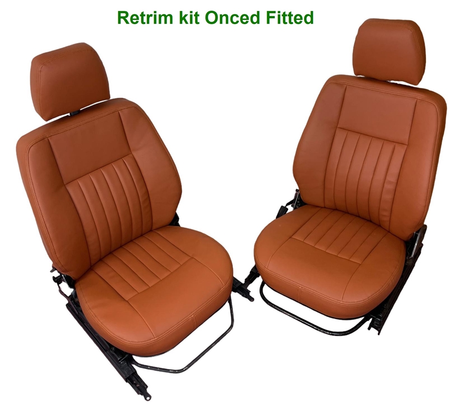 New Defender Seat Covers - Front Pair with Leather Trim