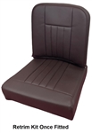 JWP6504 - PREMIUM Brown Fluted Vinyl Rear load Area Tip Up Seat Retrim kit  (S)