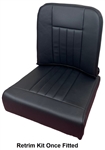 JWP6505 - PREMIUM Black Fluted Vinyl Rear load Area Tip Up Seat Retrim kit  (S)