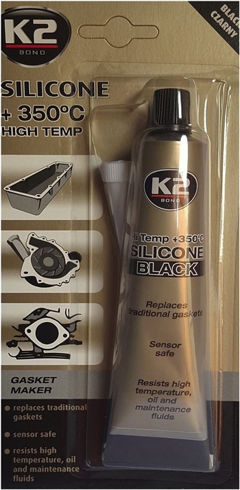 K2SILICONE - K2 SILICONE +350 HIGH TEMP BLACK 85G