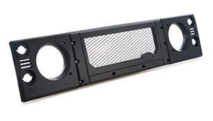 KBX1111S - KBX Signature Grille and Headlamp Surrounds For Defender - KBX Facelift Kit - Satin Black With Standard Black Mesh