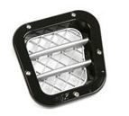 KBX4321R - KBX Hi-Force Sport Side Grille - For Land Rover Defender - Gloss Black With Silver Mesh (Right Hand Only)