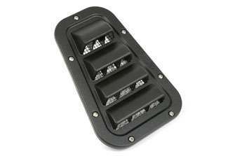 KBX5101 - KBX Hi-Force Heater Wing Top Grilles - For Land Rover Defender - Satin Black (Comes as a Pair)