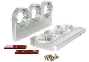KBX9201 - KBX Multi Fit Lamp Guards for Defender NAS Lights - Comes as a Pair for Six NAS 95mm Lamps - Zambezi Silver