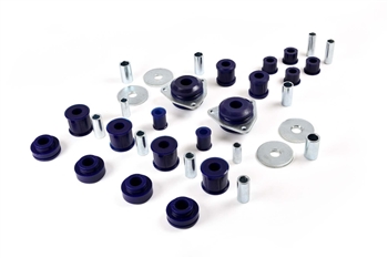 KIT0043AK-1 - Super Pro Polyurethane Vehicle Kit for Defender (1994-2002), Discovery 1 and Range Rover Classic - Panhard, Front and Rear Radius Arms and A Frame Bushes