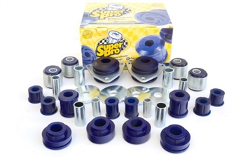 KIT0043BDJK - Super Pro Polyurethane Vehicle Kit for Defender - Castor Corrected for Vehicles with Lift - Fits from 1983-1993 - Panhard, Front and Rear Radius Arms and a Frame Bushes