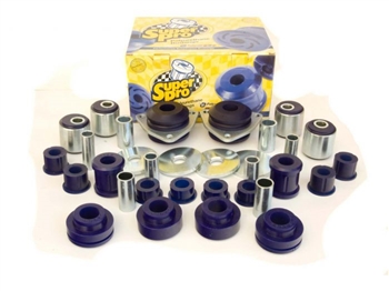 KIT0043CDJK - Super Pro Polyurethane Vehicle Kit for Defender - Castor Corrected for Vehicles with Lift - Fits from 2002-2009 - Panhard, Front and Rear Radius Arms and a Frame Bushes