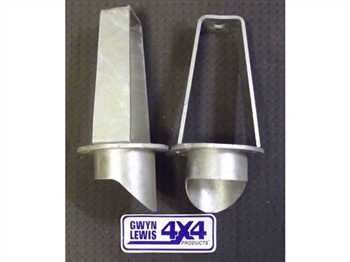 L1056 - Gwyn Lewis Front Challenge Shock Turret - Standard Height - Comes as a Pair Including Re-Locators - For Defender, Discovery 1 and Range Rover Classic