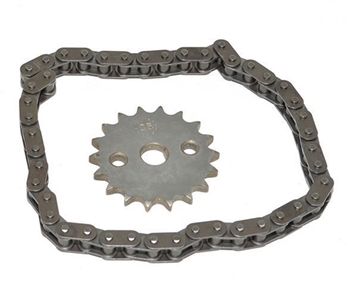 LQX100130OFH - Oil Pump Chain and Sprocket for TD5 Timing Gear - Fits Defender and Discovery 2