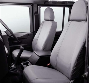 LR005128 - Fits Defender Front Seat Covers in Grey - 2007 Onwards - For Genuine Land Rover Item