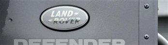 LR009139 - Rear SVX Badge in Chrome and Silver - Fits on Any Flat Surface - For Genuine Land Rover
