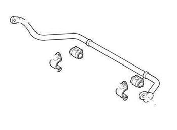 LR015528 - Anti - Roll Bar Assembly - Complete with Clamps and D Bushes - For Discovery 4, Genuine Land Rover
