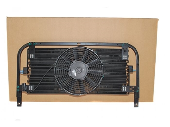 LR025985 - Air Con Condenser for Land Rover Defender TD5 and Puma 2.4 and 2.2 Vehicles - Air Conditioning Condenser and Fan from 1998 Onwards