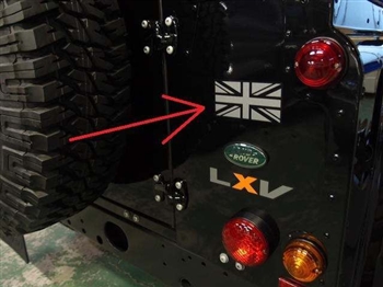 LR051776 - For Genuine Land Rover Union Jack Decal Sticker - For Defender Tailgate Badge - As Fitted to Defender LXV 65th Special Edition