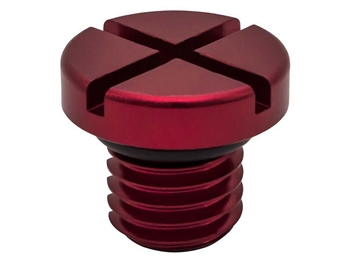 LR055301RED - Expansion Tank Bleed Screw in Alloy Red - Fits For Many Land Rover and Range Rover Vehicles from 2010