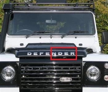 LR058430 - Brunel Silver Fits Defender Bonnet Lettering For Puma Land Rover Defender - Spells Out N D E R - For Genuine Land Rover
