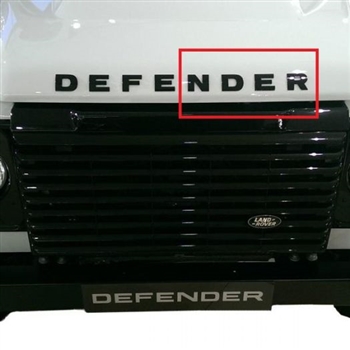 LR059131 - Gloss Black Fits Defender Bonnet Lettering For Puma Land Rover Defender - Spells Out N D E R - For Genuine Land Rover