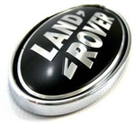 LR0721 - Chrome Plinth with Supercharged Oval Badge - Black / Silver (for Use on Rear of Vehicles)