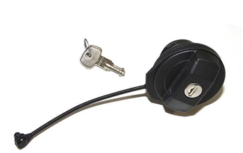 LR075664.F - Fits Defender Fuel Filler Cap From 1998 Onwards - Fits TD5 and Puma Engines (Image with Cable is OEM or for Genuine Land Rover)