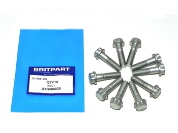 LR082331 - Bolt For Brake Shield to Disc - Front and Rear - Fits Defender, Discovery 1 and Range Rover Classic (Priced Individually)